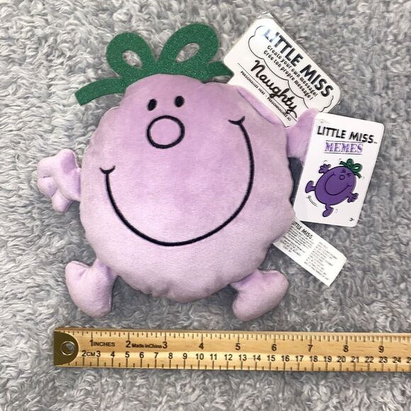 Little Miss Naughty Plush 6” inch Mr Men Miss Memes Stuffed Toy 2023 NWT Purple - Picture 7 of 8